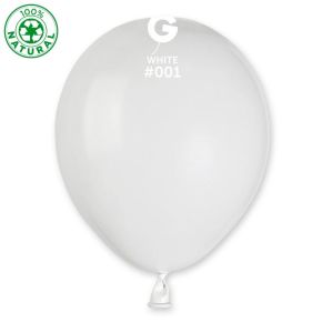 BALÃO DE LÁTEX WHITE#001 A50 COM 100 UNIDADES - 5''