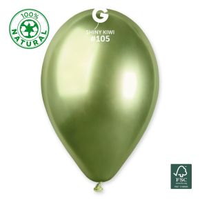 BALÃO DE LÁTEX SHINY KIWI #105 GB120 COM 25 UNIDADES -13''