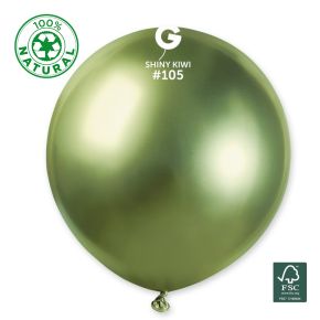 BALÃO DE LÁTEX SHINY KIWI#105 GB150 COM 25 UNIDADES -19''