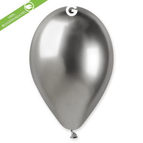 BALÃO DE LÁTEX SHINY SILVER #089  GB120 COM 25 UNIDADES -13"