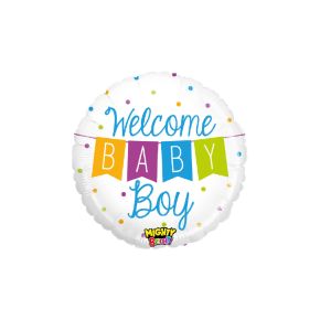 BALÃO METALIZADO MIGHTY BABY BOY BANNER 21" GRABO