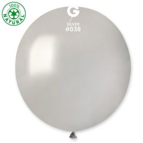 BALÃO DE LÁTEX METALLIC SILVER#038 G150 COM 25 UNIDADES -19''