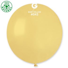 BALÃO DE LÁTEX BABY YELLOW#043 G150 COM 25 UNIDADES -19''