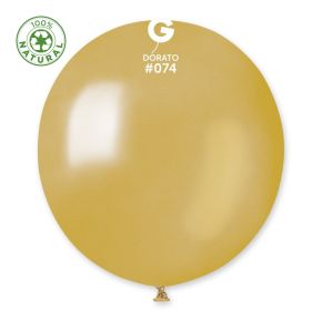 BALÃO DE LÁTEX METALLIC DORATO#074 GM150 COM 25 UNIDADES -19''