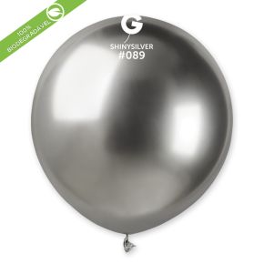 BALÃO DE LÁTEX SHINY SILVER#089 GB150 COM 25 UNIDADES -19"