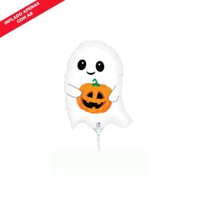 BALÃO METALIZADO MINI CUTE LIL' GHOST MINI 14" GRABO