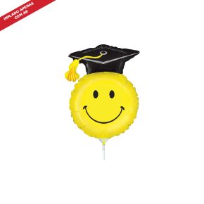 BALÃO METALIZADO MINI GRAD SMILEY 14" GRABO