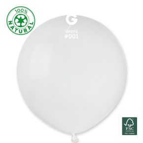 BALÃO DE LÁTEX WHITE#001 G150 COM 25 UNIDADES -19'' (APROX. 48CM) 