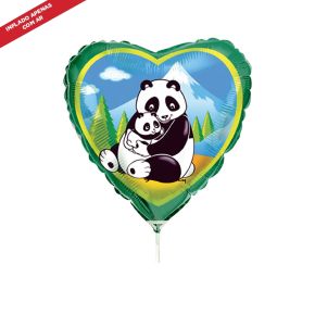 BALÃO METALIZADO MAMAE PANDA CORACAO 9"SV FLEXMETAL