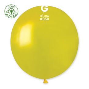 BALÃO DE LÁTEX METALLIC YELLOW#030 GM150 COM 25 UNIDADES -19''