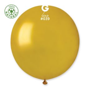 BALÃO DE LÁTEX METALLIC GOLD#039 GM150 COM 25 UNIDADES -19''