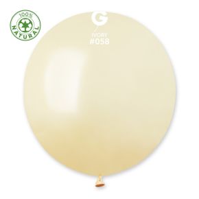 BALÃO DE LÁTEX METALLIC IVORY#058 GM150 COM 25 UNIDADES -19''