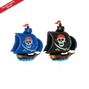 BALÃO METALIZADO BARCO PIRATA SHAPE 14" GRABO