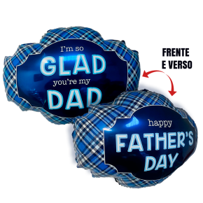 BALÃO METALIZADO FATHERS DAY PLAID 32" GRABO