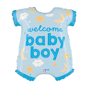 BALÃO METALIZADO BABY BOY ONESIE 31" GRABO