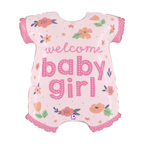 BALÃO METALIZADO BABY GIRL ONESIE 31" GRABO