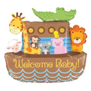 BALÃO METALIZADO NOAH'S ARK WELCOME BABY 37" GRABO