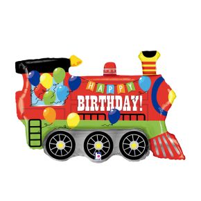 BALÃO METALIZADO BIRTHDAY PARTY TRAIN 37" GRABO