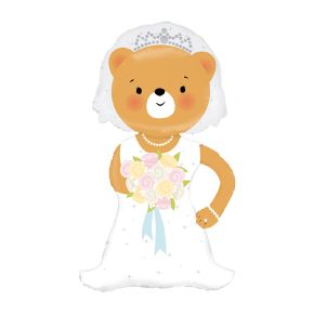 BALÃO METALIZADO LINKY BRIDE BEAR 43" GRABO