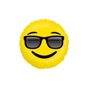 BALÃO METALIZADO EMOJI SUNGLASSES 18" GRABO