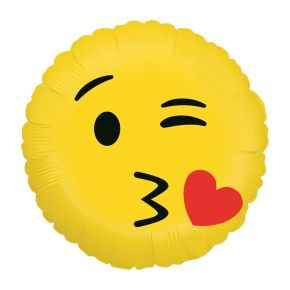 BALÃO METALIZADO EMOJI KISS 18" GRABO