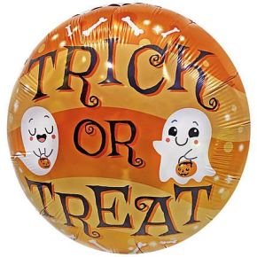 BALÃO METALIZADO TRICK OR TREAT REDONDO 20" FLEXMETAL