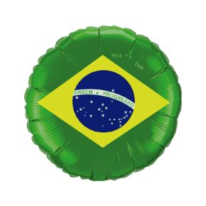 BALÃO METALIZADO BANDEIRA DO BRASIL 20" FLEXMETAL