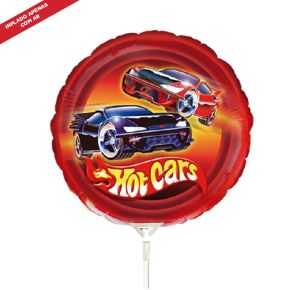 BALÃO METALIZADO HOT CARS REDONDO 9"V FLEXMETAL