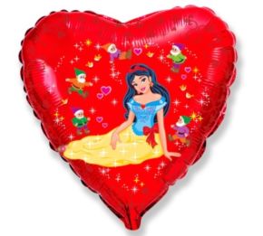 BALÃO METALIZADO BRANCA DE NEVE CORAÇÃO 20" - FLEXMETAL