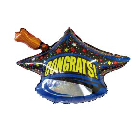 BALÃO METALIZADO CONFETTI GRAD CAP 27" GRABO