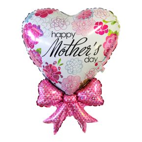 BALÃO METALIZADO MOTHERS DAY HEART BOW 29" GRABO