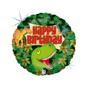 BALÃO METALIZADO DINOSAUR BIRTHDAY 18"H GRABO