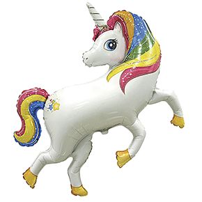 BALÃO METALIZADO RAINBOW UNICORN HSG FLEXMETAL