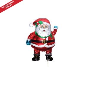 BALÃO METALIZADO PAPAI NOEL OCULOS SHAPE 14" FLEXMETAL