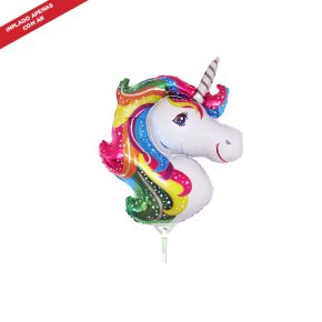 BALÃO METALIZADO UNICORNIO HEAD SHAPE 14" FLEXMETAL