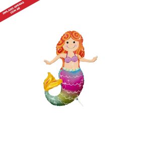 BALÃO METALIZADO HAPPY MERMAID SHAPE 14" FLEXMETAL