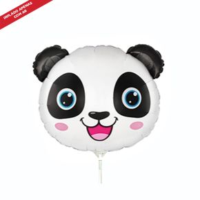 BALÃO METALIZADO PANDA HEAD SHAPE 14" FLEXMETAL