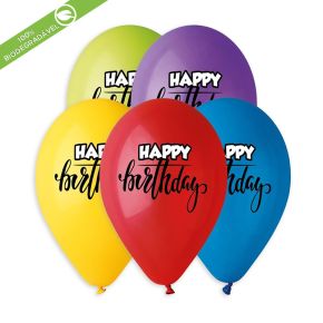 BALÃO DE LÁTEX HAPPY BIRTHDAY GS120 COM 25 UNIDADES -13"