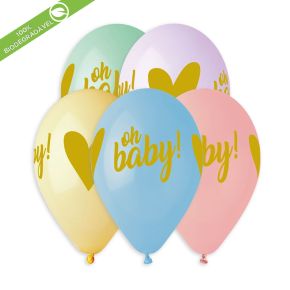 BALÃO DE LÁTEX OH BABY GS120 COM 25 UNIDADES -13"