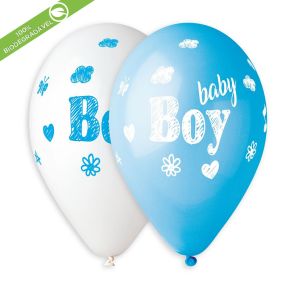 BALÃO DE LÁTEX BABY BOY GS120 COM 25 UNIDADES -13"