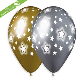 BALÃO DE LÁTEX COSMIC STARS GS120 COM 25 UNIDADES -13''