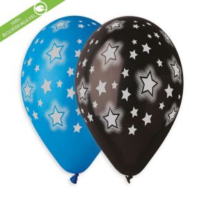 BALÃO DE LÁTEX COSMIC STARS GS120 COM 25 UNIDADES -13''