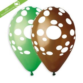 BALÃO DE LÁTEX DINO DOTS GS120 COM 25 UNIDADES -13"