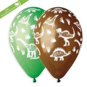 BALÃO DE LÁTEX DINO TRACKS GS120 COM 25 UNIDADES -13"