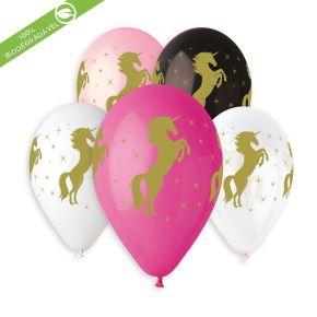 BALÃO DE LÁTEX GOLD UNICORN GS120 COM 25 UNIDADES -13"