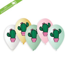 BALÃO DE LÁTEX COLOURFUL CACTUS GS120 COM 25 UNIDADES -13"