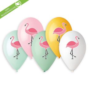 BALÃO DE LÁTEX COLOURFUL FLAMINGO GS120 COM 25 UNIDADES -13"