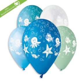 BALÃO DE LÁTEX UNDER THE SEA GS120 COM 25 UNIDADES -13"