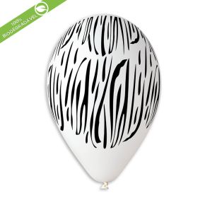 BALÃO DE LÁTEX ANIMAL STRIPS GS120 COM 25 UNIDADES -13''