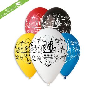 BALÃO DE LÁTEX PIRATE SHIP GS120 COM 25 UNIDADES -13"